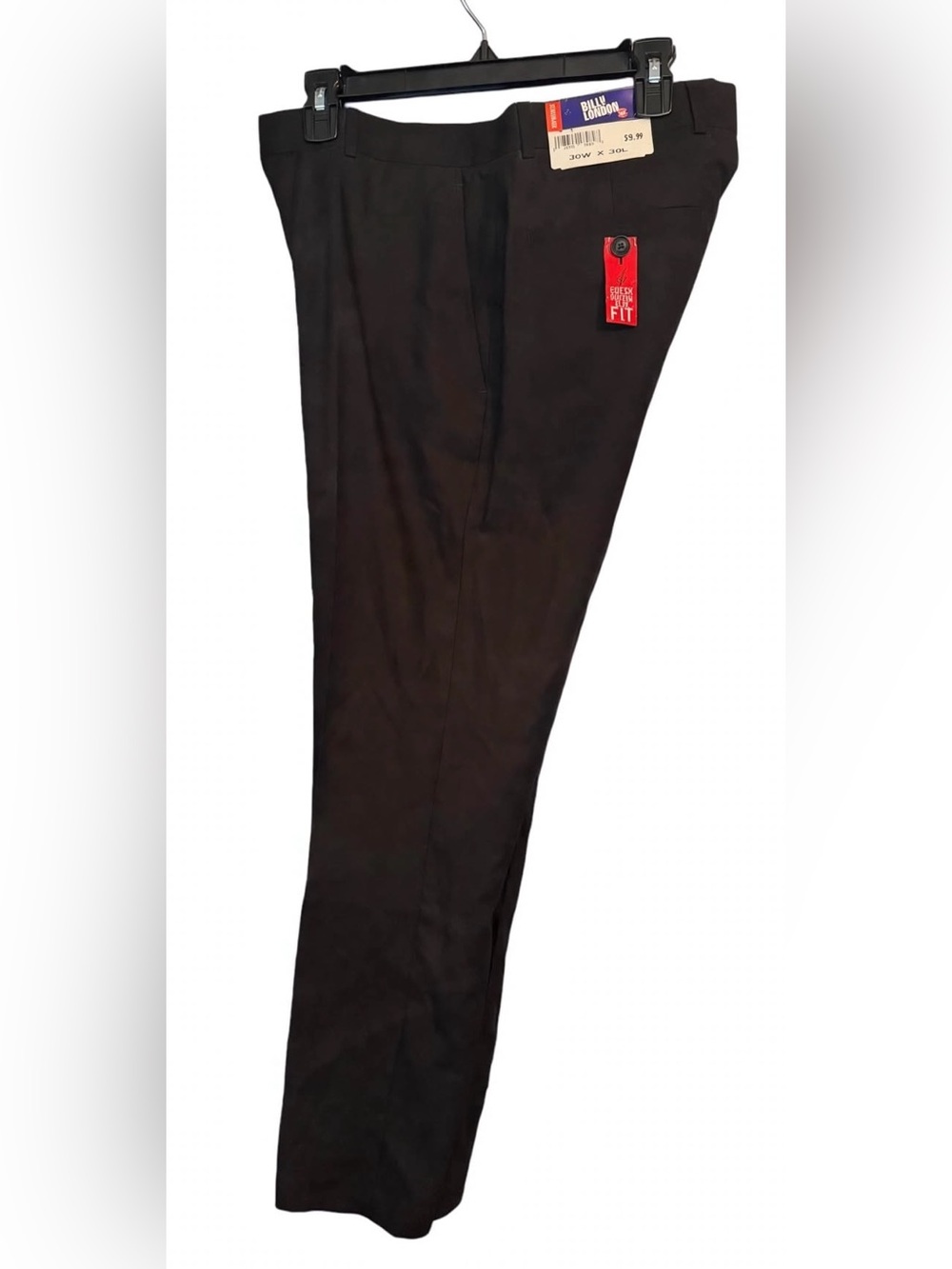 NWT- Billy London UK- Men’s Slim Fit Black Dress Pants- 32 x 30